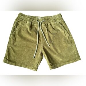 VSTR Olive Green Men's Corduroy Shorts Size M